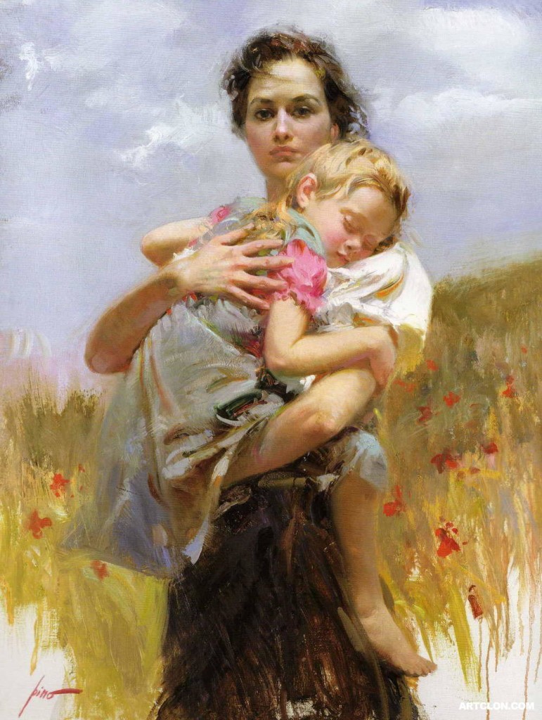 painting mother & child