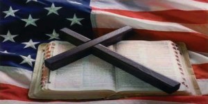 US-flag-and-bible-cross
