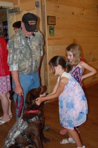 Girls vet dog