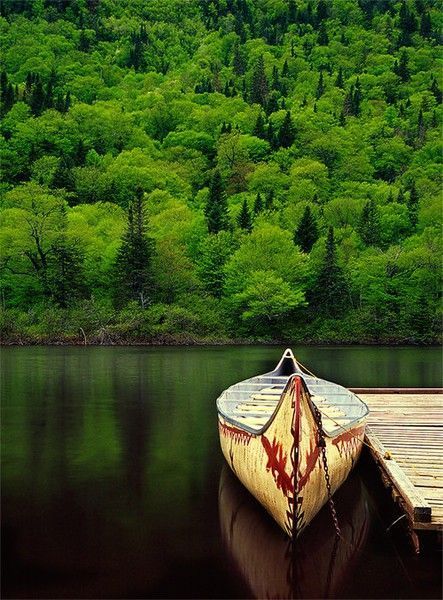 canoe on lake